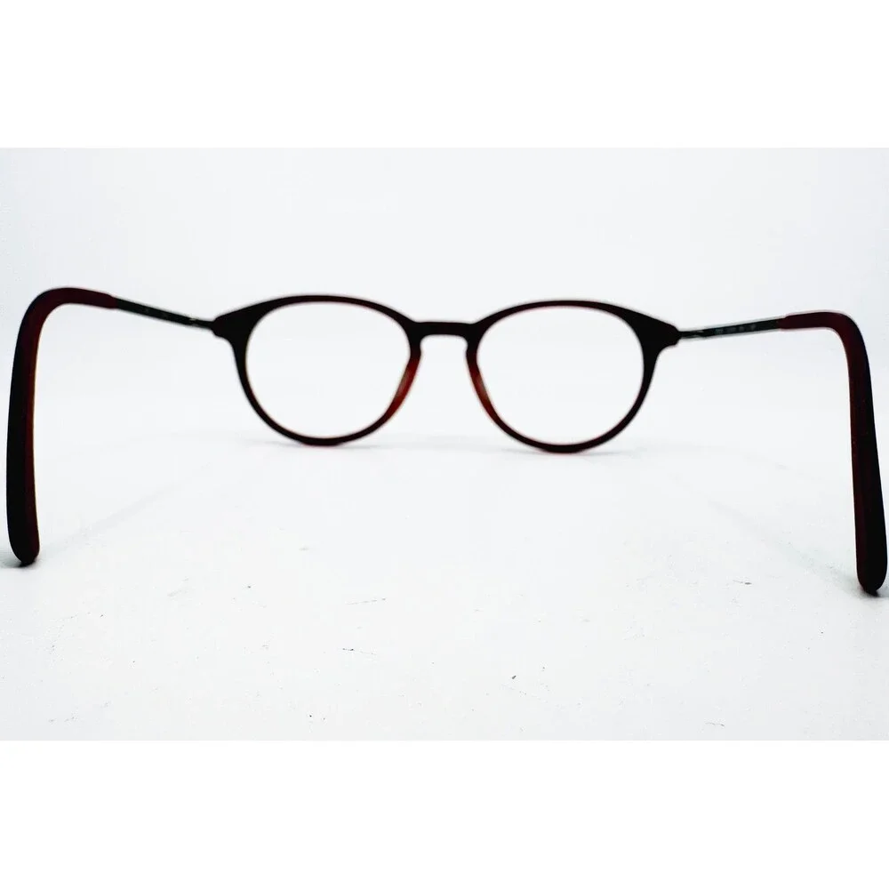 Blackfin Eyeglasses Mens Black Red Round Frame Italy 48-21-140